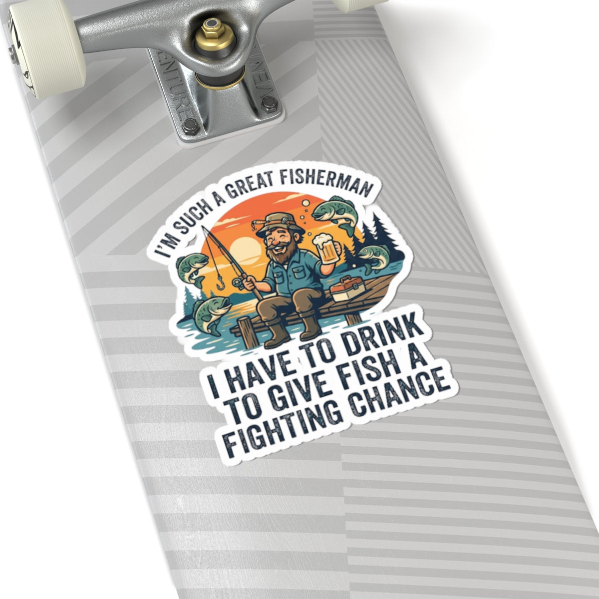 "Drink to Give Fish a Fighting Chance" Sticker — Main