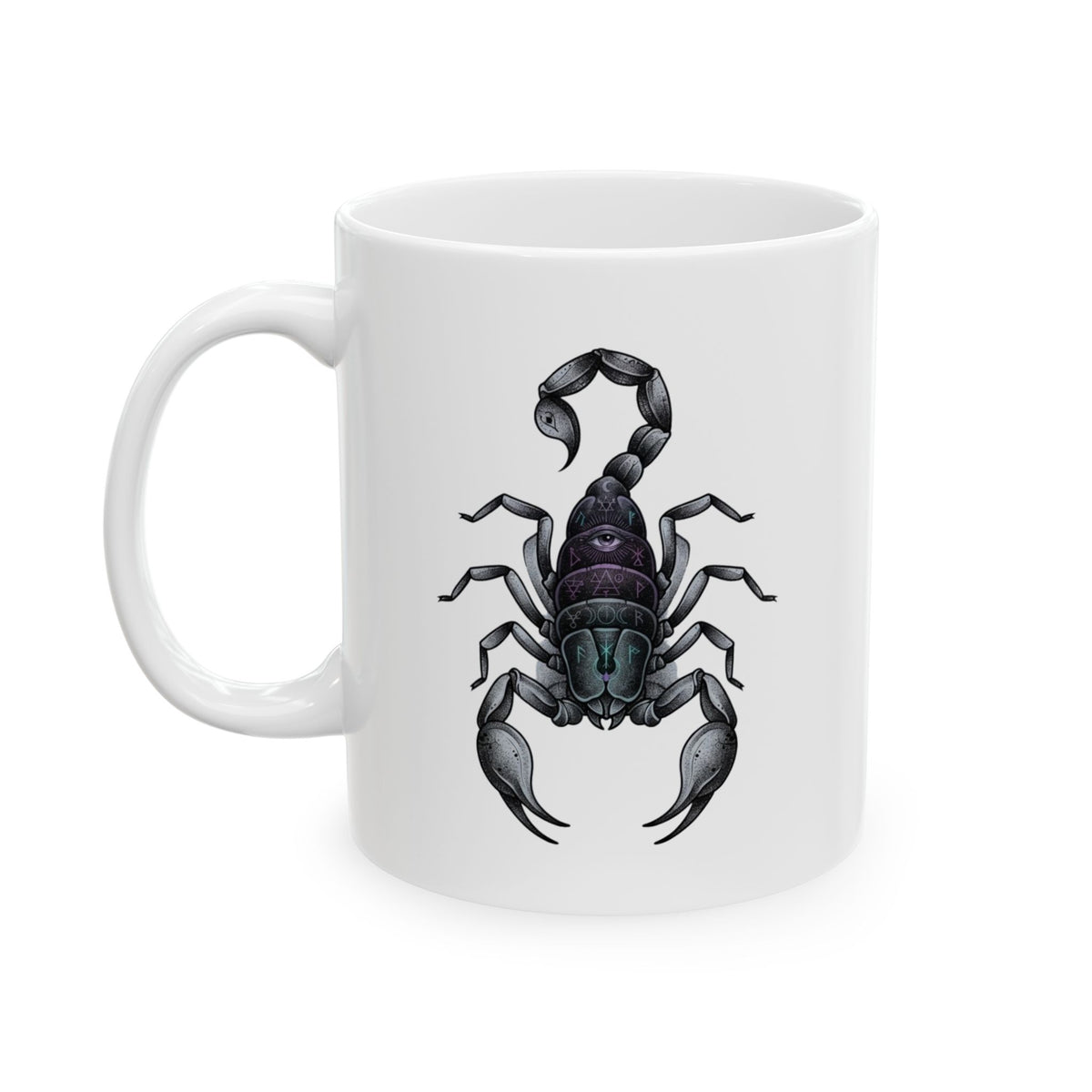 "Scorpio The Mystical Scorpion" White Ceramic Mug