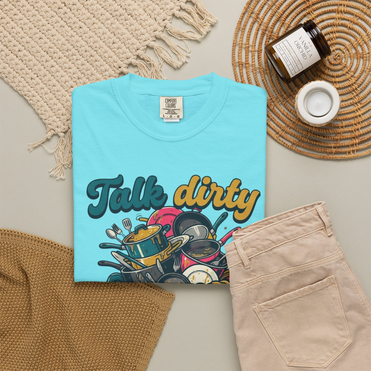 "Talk Dirty to Me" Unisex Garment-Dyed Tee