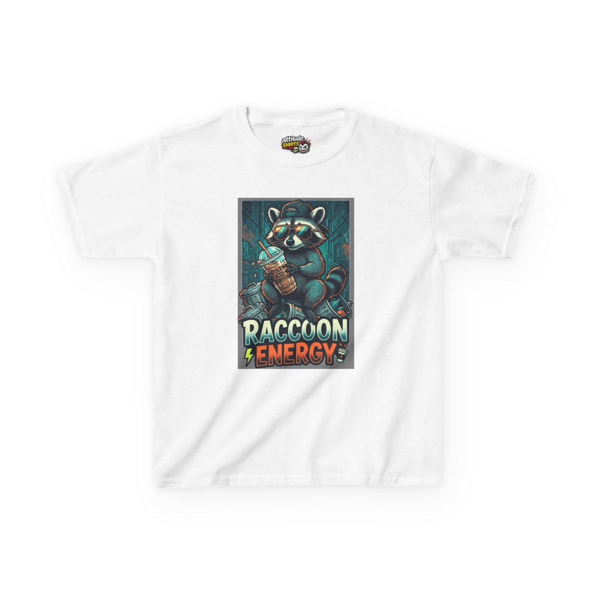 "Raccoon Energy" Kids Tee