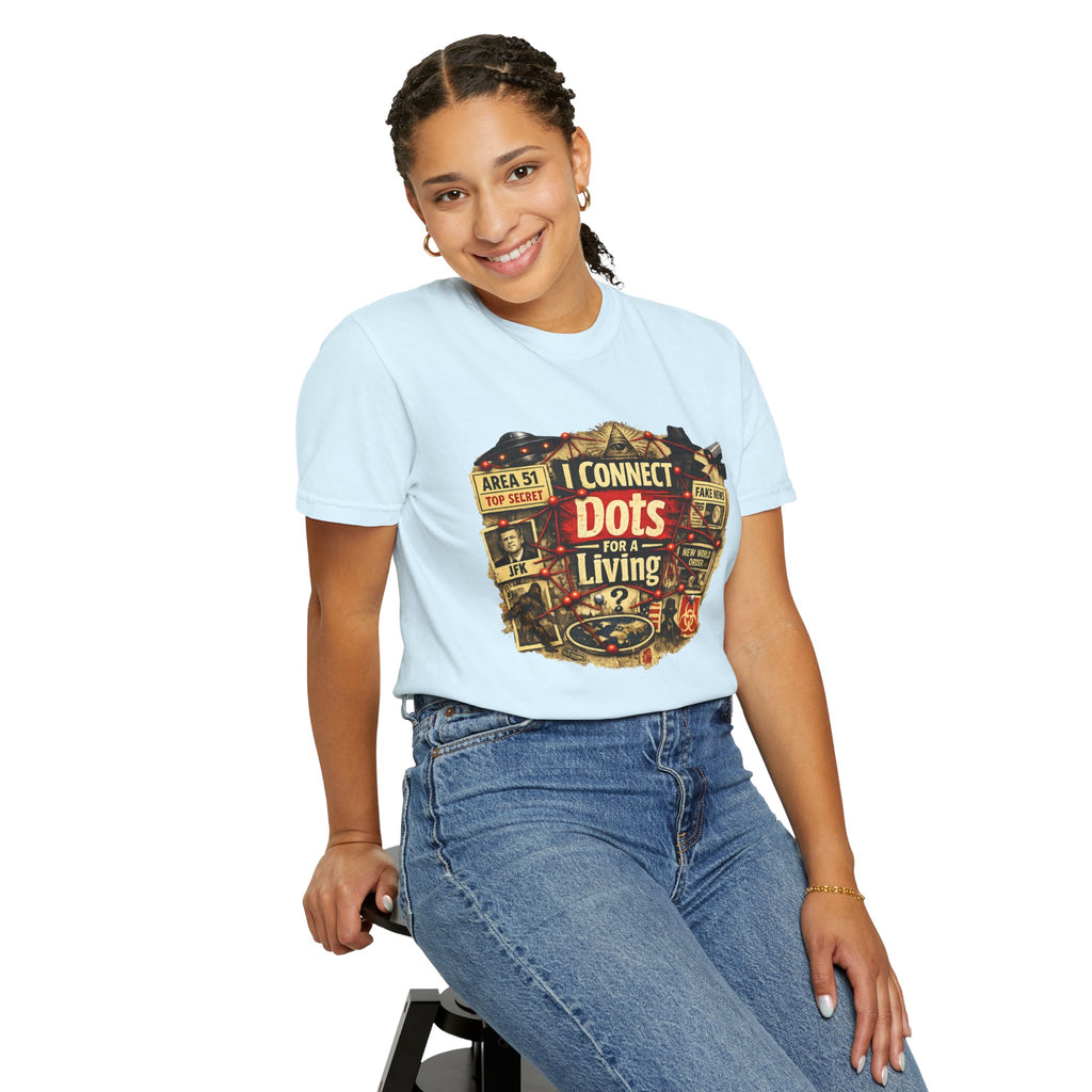 "I Connect Dots For Living" Unisex Garment-Dyed Tee