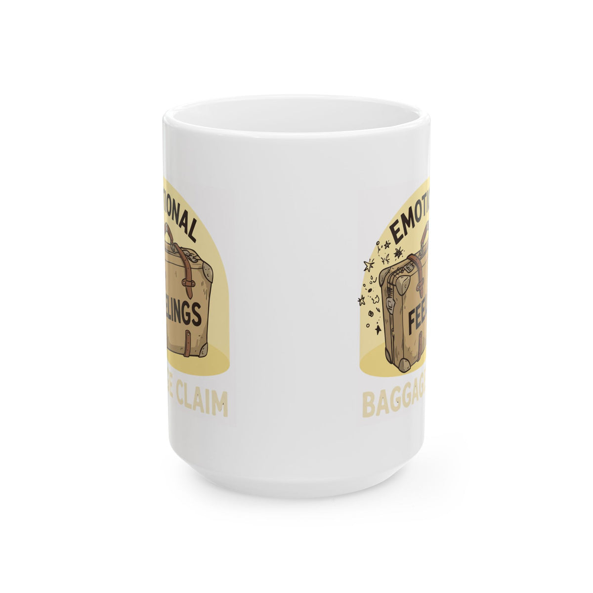 "Emotional Baggage Claim" White Ceramic Mug