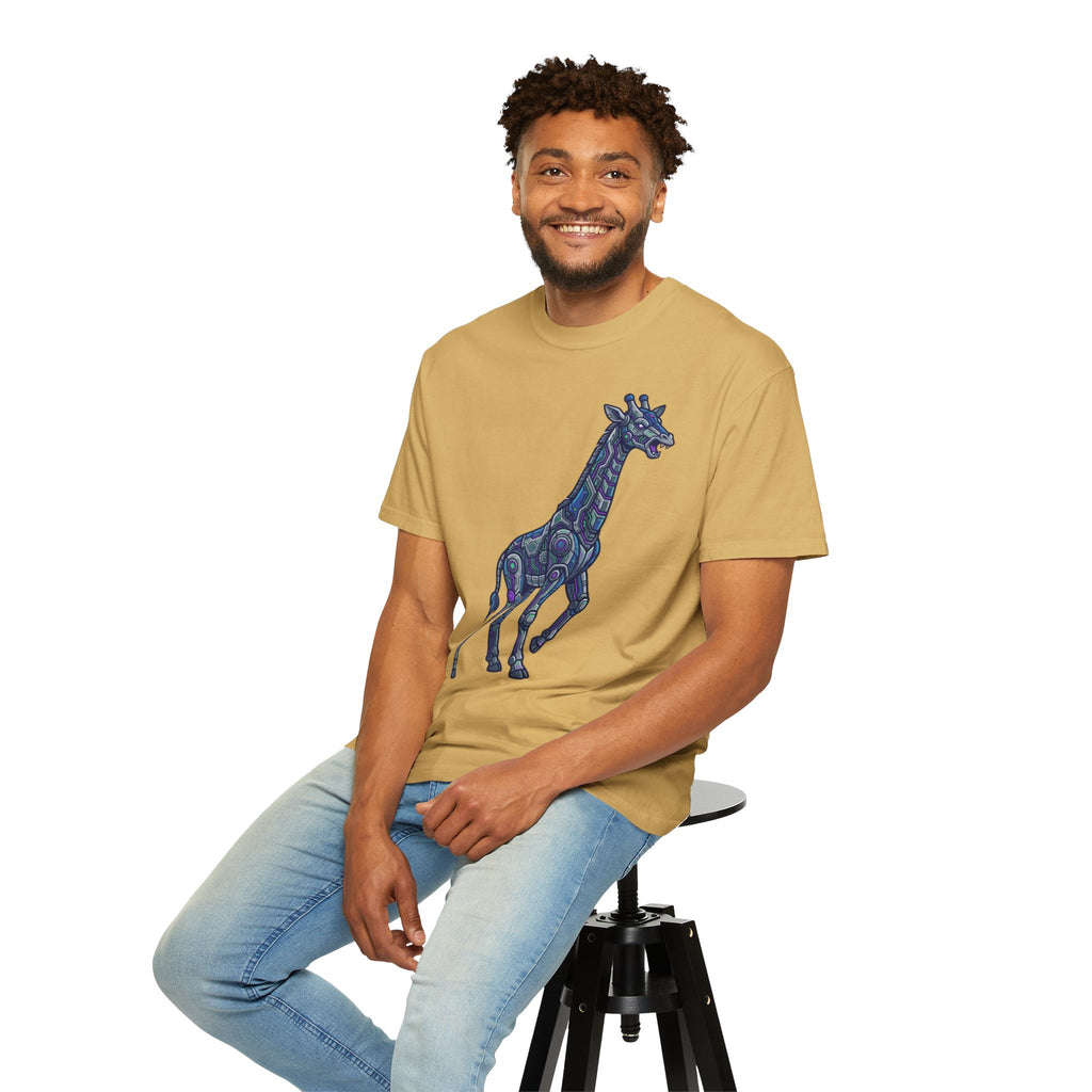 "Cyber Giraffe" Unisex Garment-Dyed Tee