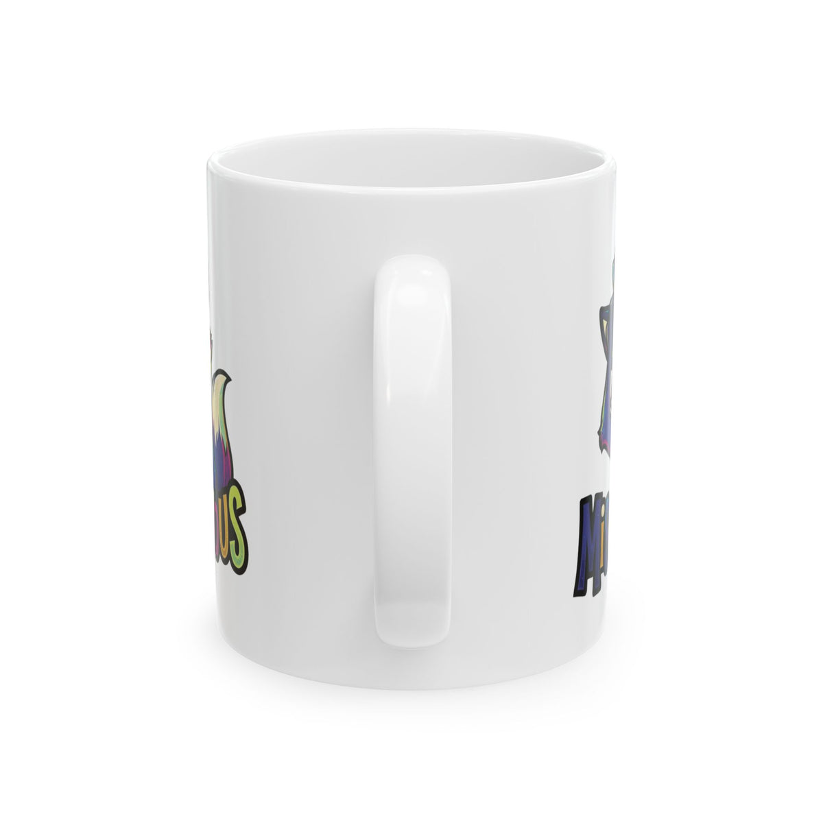 "Mischievous" White Ceramic Mug