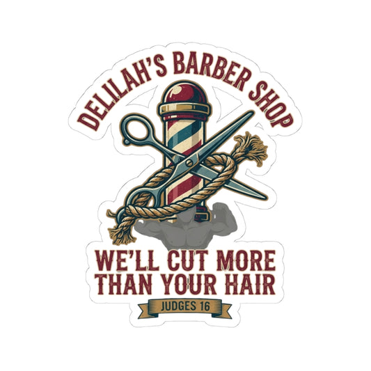 "Good Book Series Delilah's Barber Shop" Sticker — Main