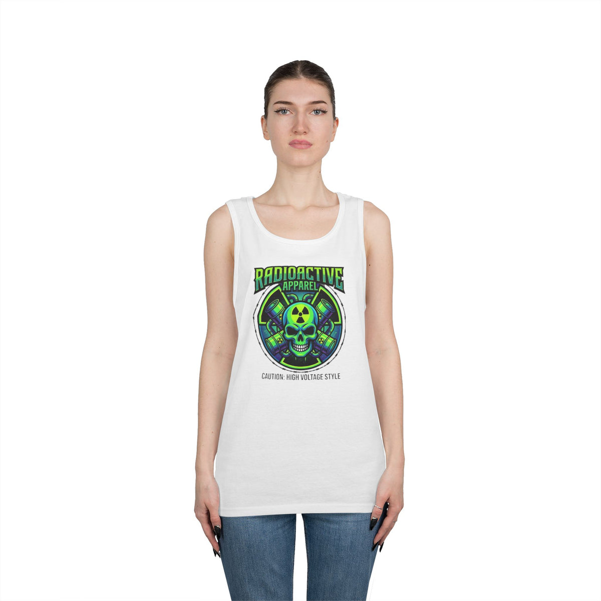 Color: White | Radioactive Apparel Tank Top