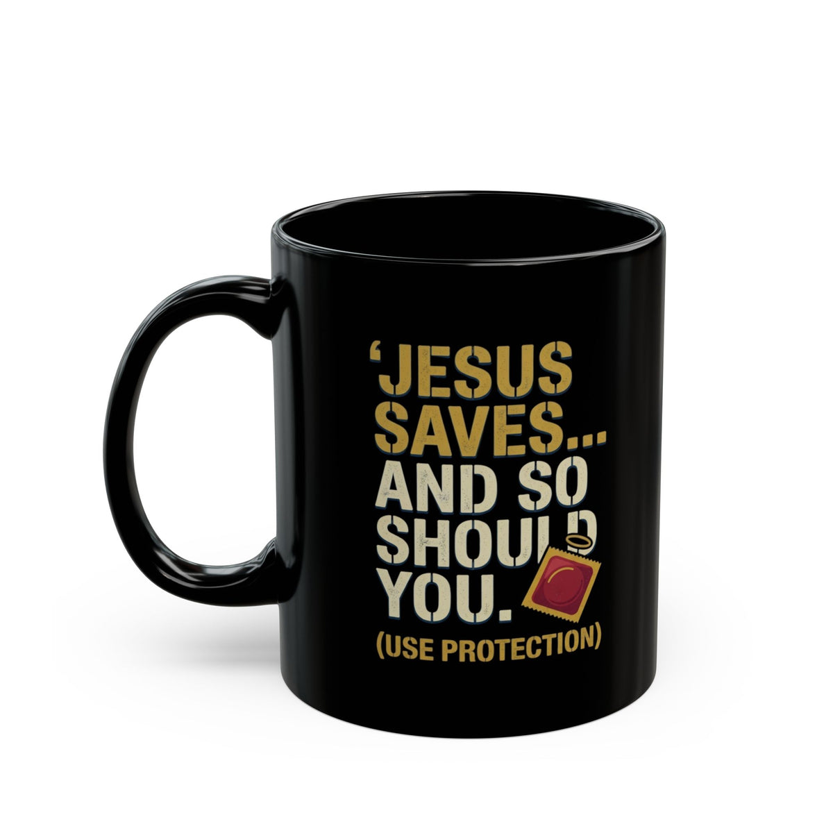 "Good Book Series Jesus Saves and So Should You" Black Ceramic Mug