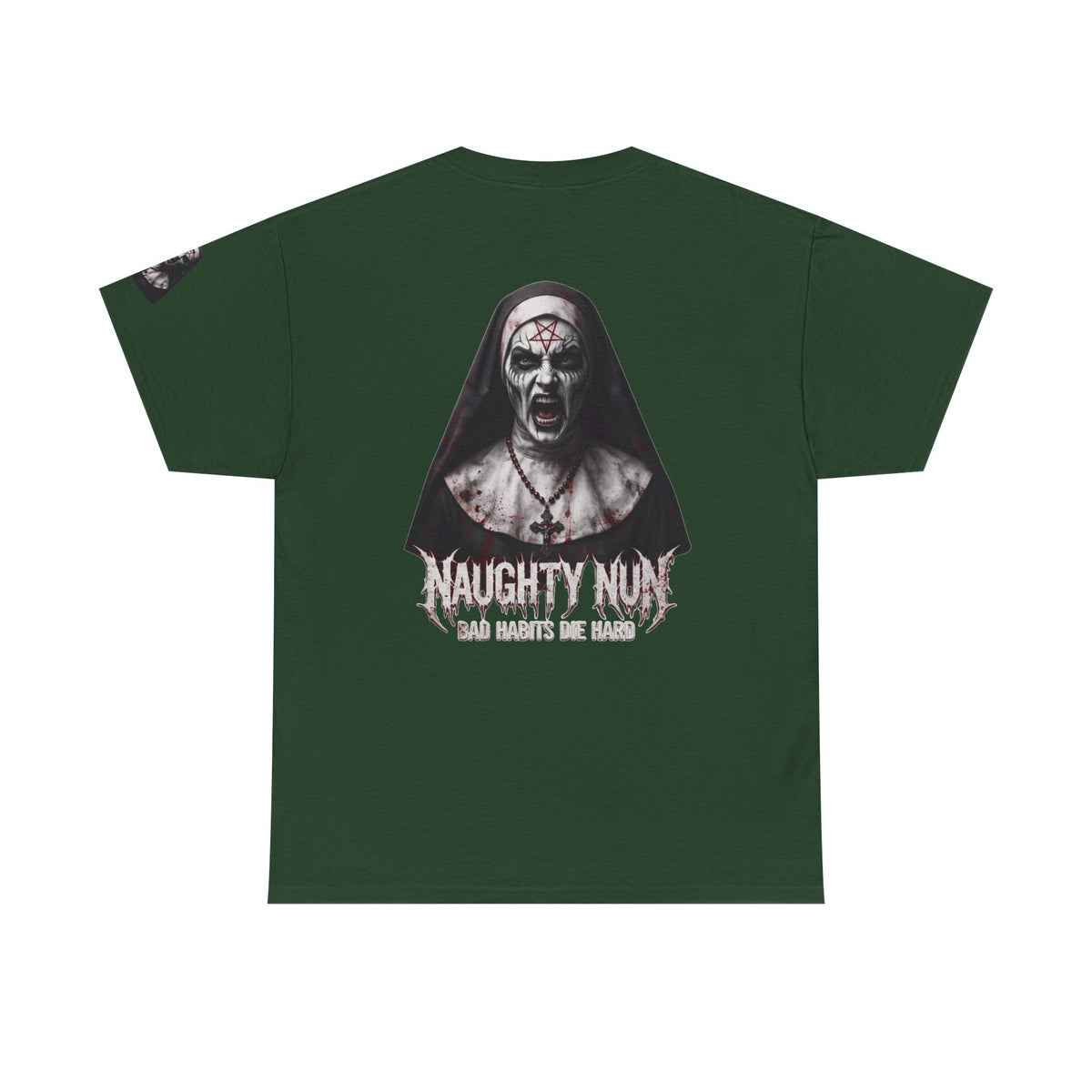 Color: Forest Green | Naughty Nun Premium Graphic Tee