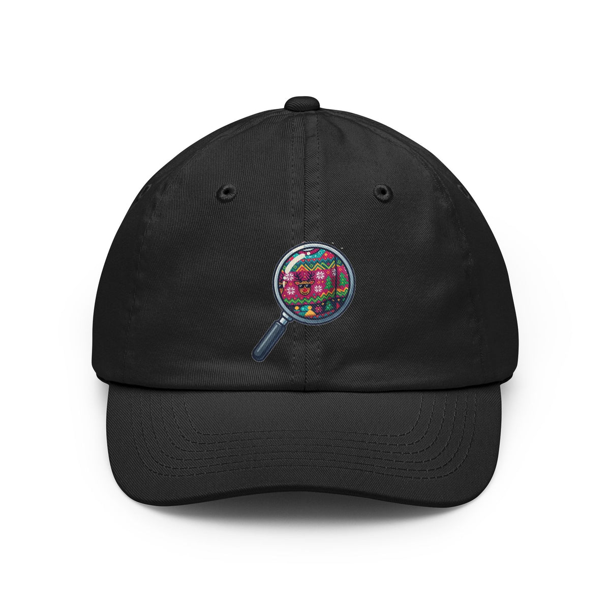 Color: Black | Ugly Sweater Dad Hat — Graphic