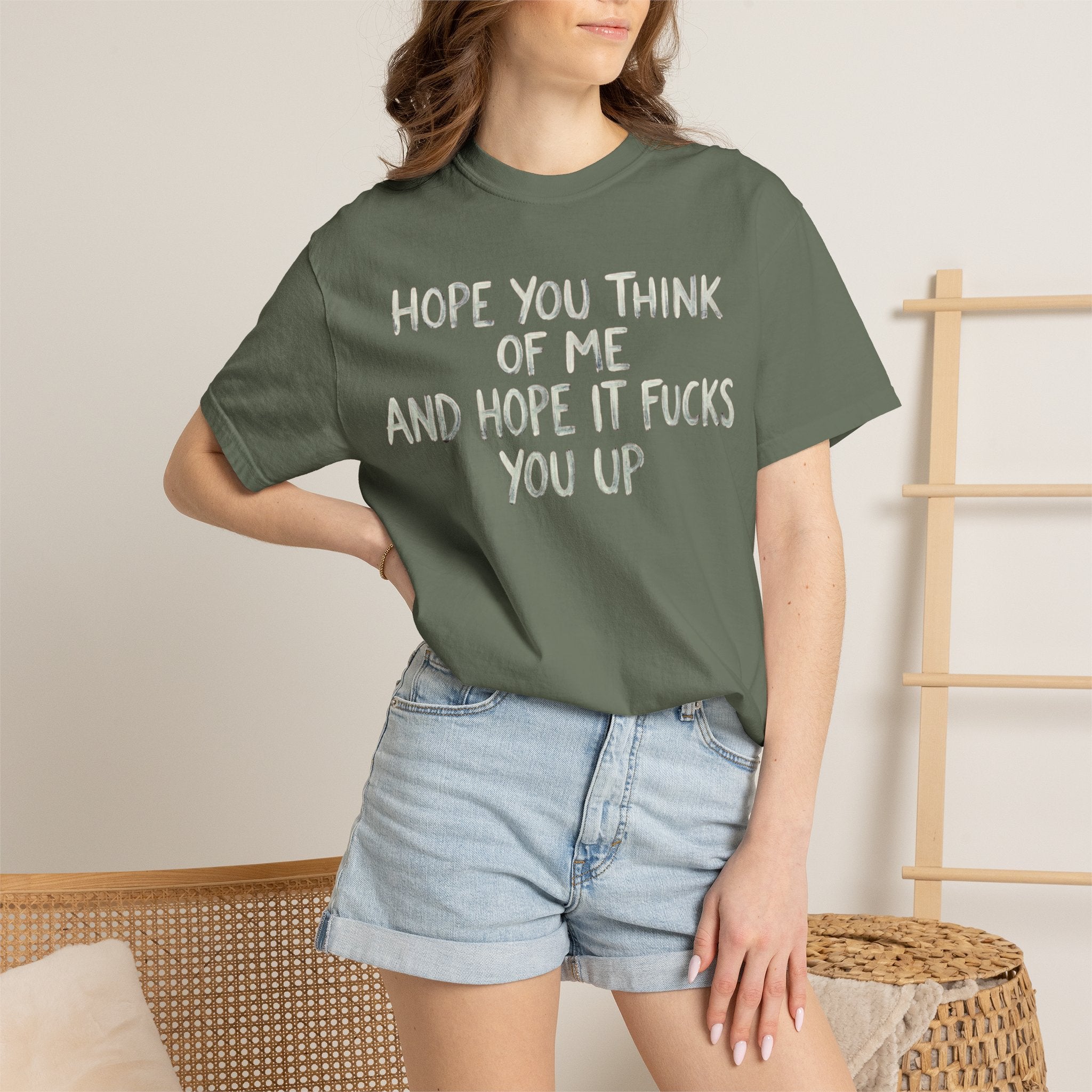 "Hope You Think Of Me" Unisex Garment-Dyed Tee