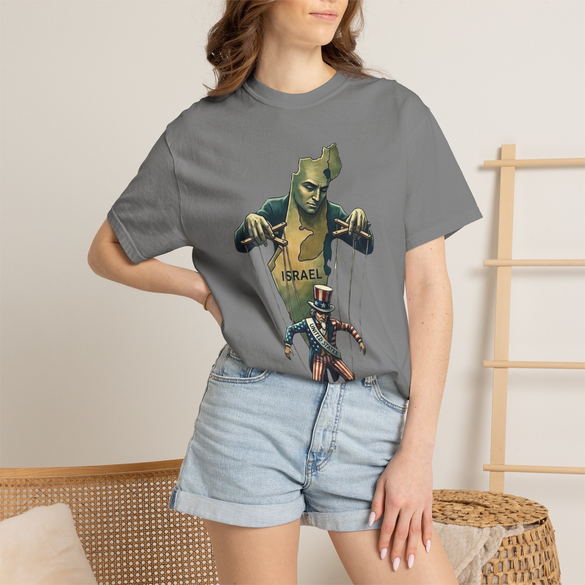 "The Global Puppet Master" Unisex Garment-Dyed T-shirt