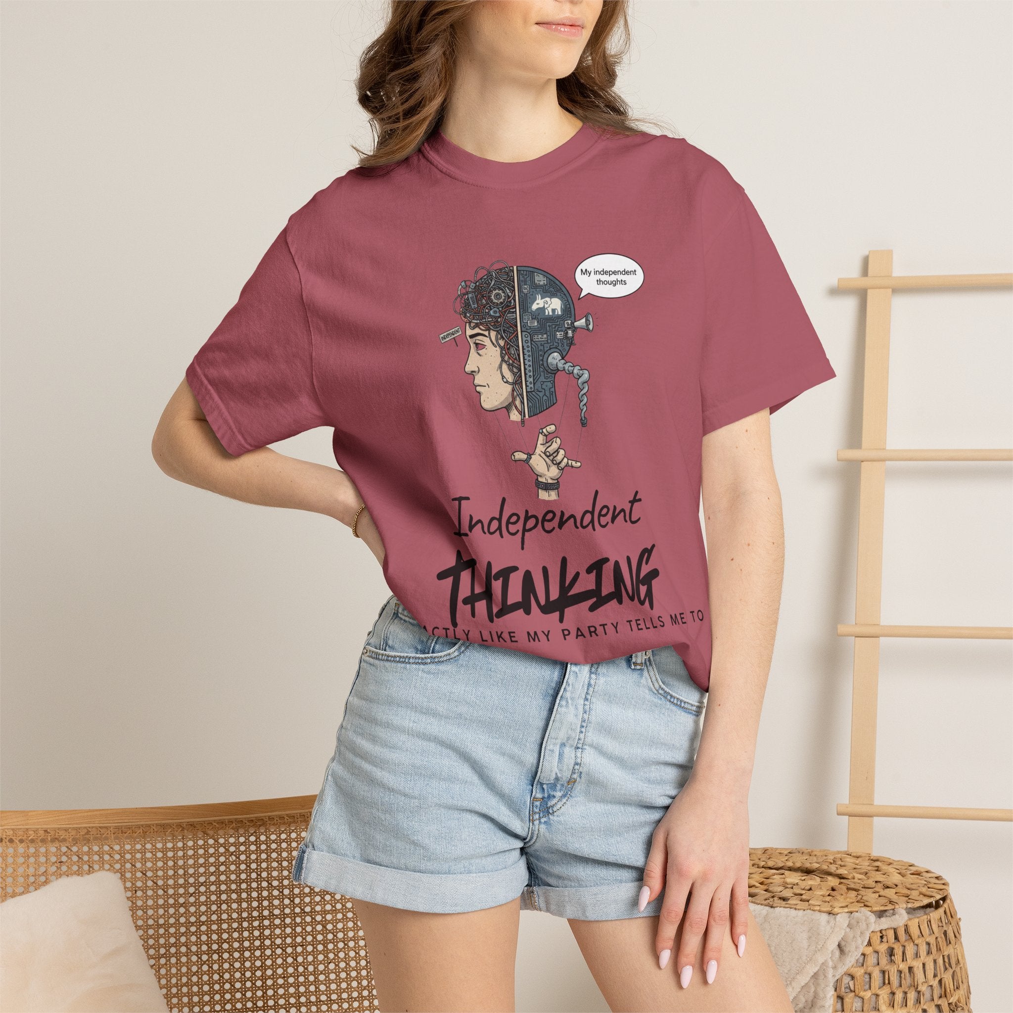 "Independent Thinking (The Party Line Edition)" Unisex Garment-Dyed T-shirt