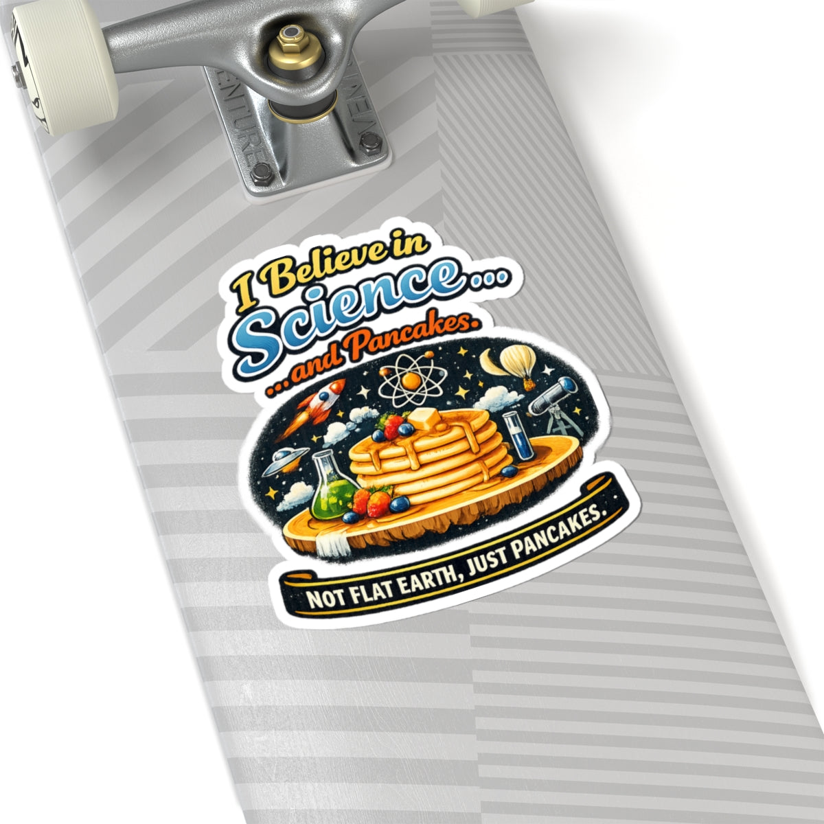 Science & Pancakes: My Two Moods | Kiss-Cut Sticker — AttitudeShirts