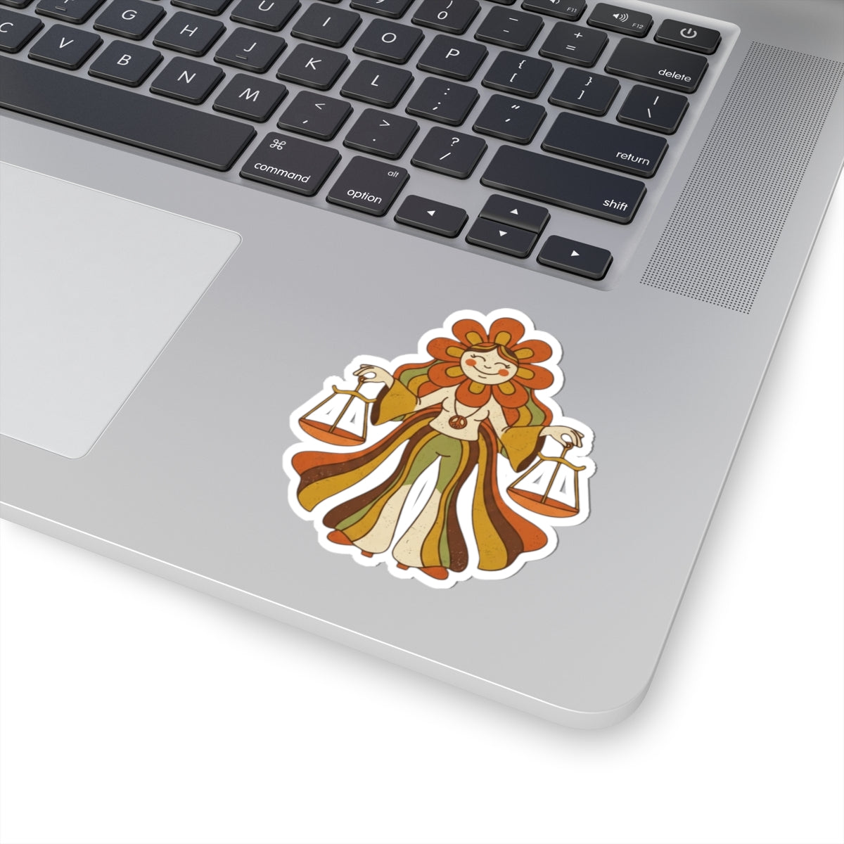 "Retro Mascot Groovy Libra" Sticker
