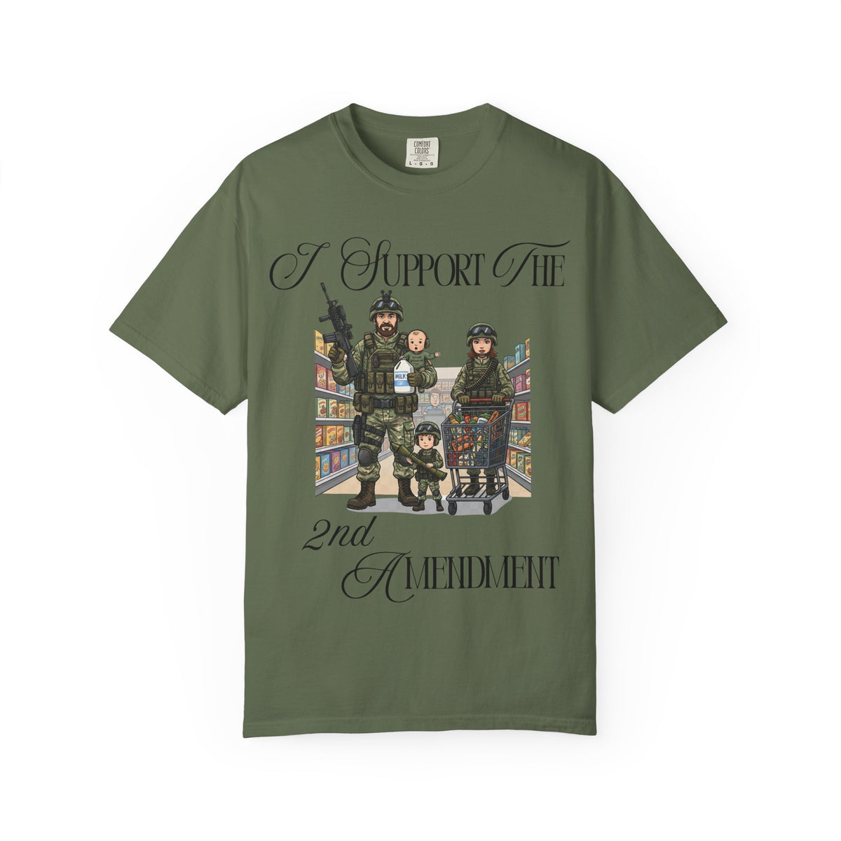 Color: Sage | Tactical Grocery Run Unisex Garment-Dyed T-shirt
