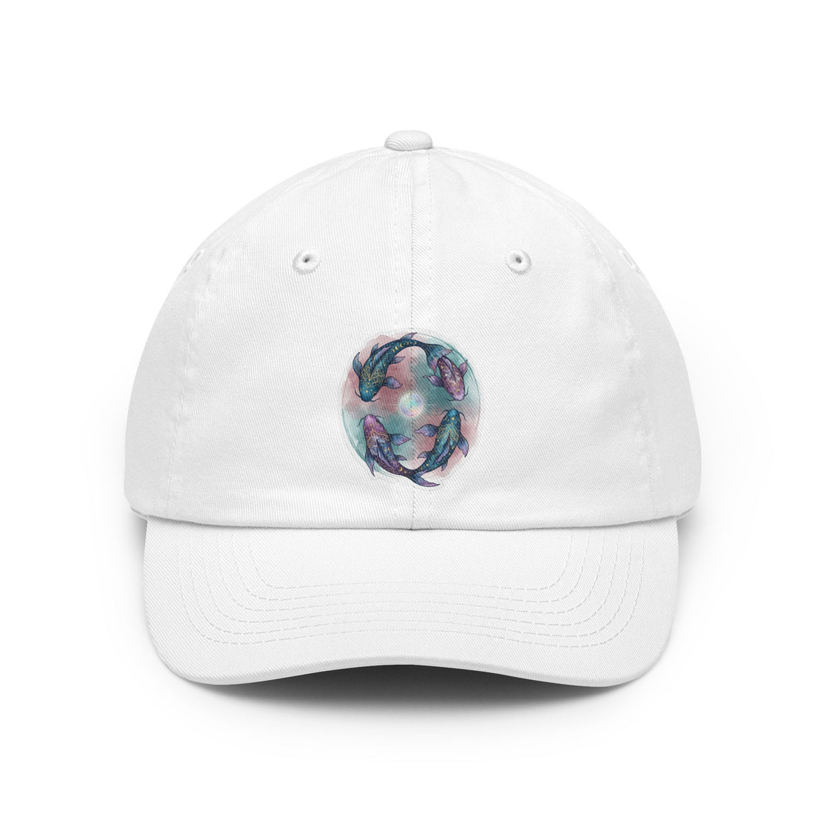 Color: White | Pisces The Infinite Fish Dad Hat