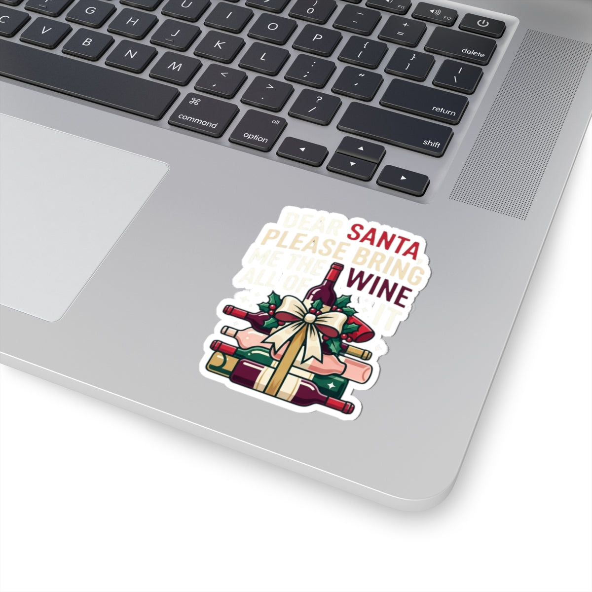 "Santa Bring Me Wine" Sticker — Main