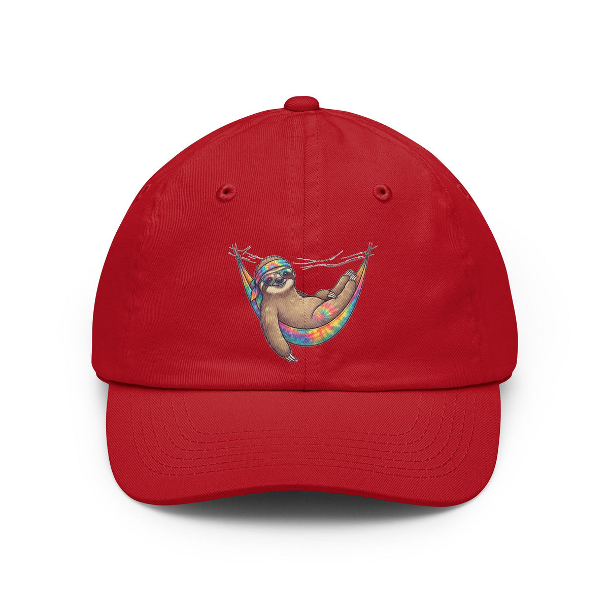 Color: Red | Hippy Sloth Dad Hat