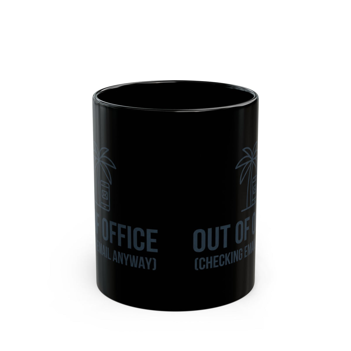"Out of Office" Black Ceramic Mug