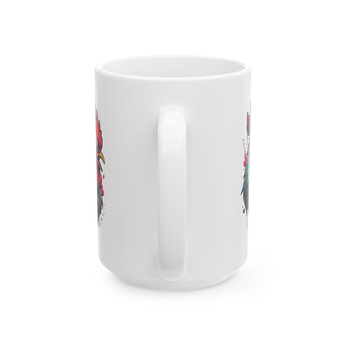 "Chickenshit" White Ceramic Mug — Graphic