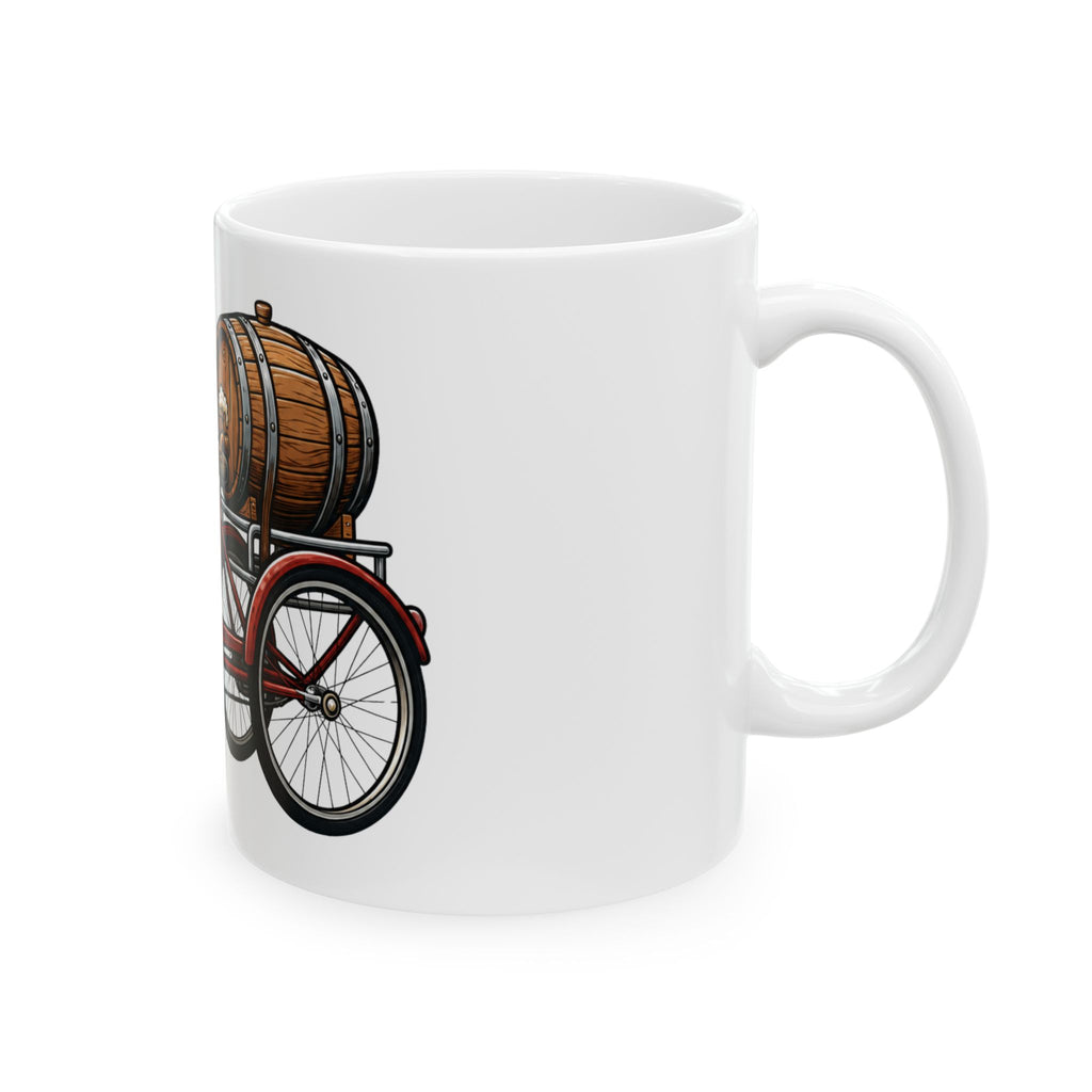 "Third Wheel Brewing" White Ceramic Mug — Graphic