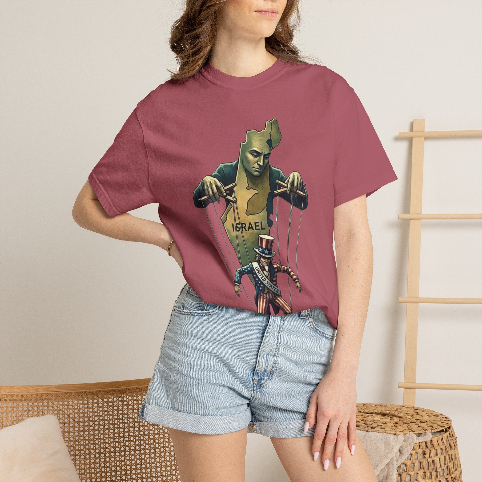 "The Global Puppet Master" Unisex Garment-Dyed T-shirt