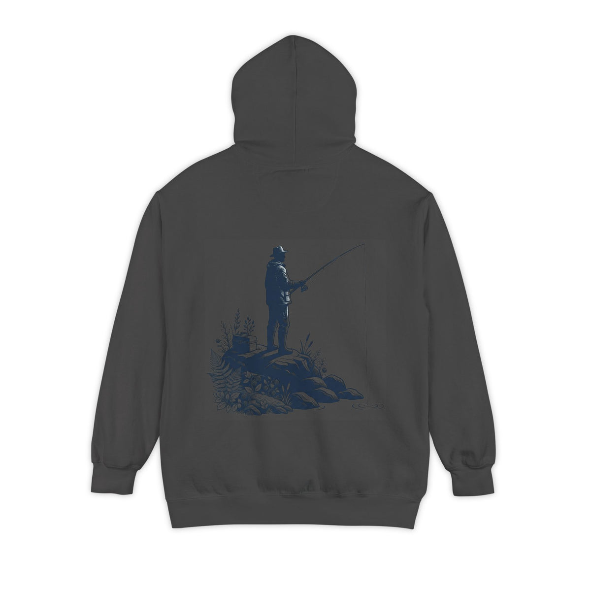 Color: Pepper | Fishing Garment-Dyed Hoodie
