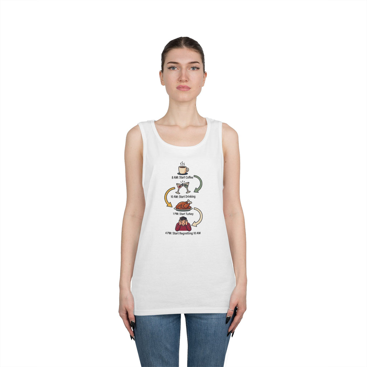 Color: White | Thanksgiving Regrets Tank Top