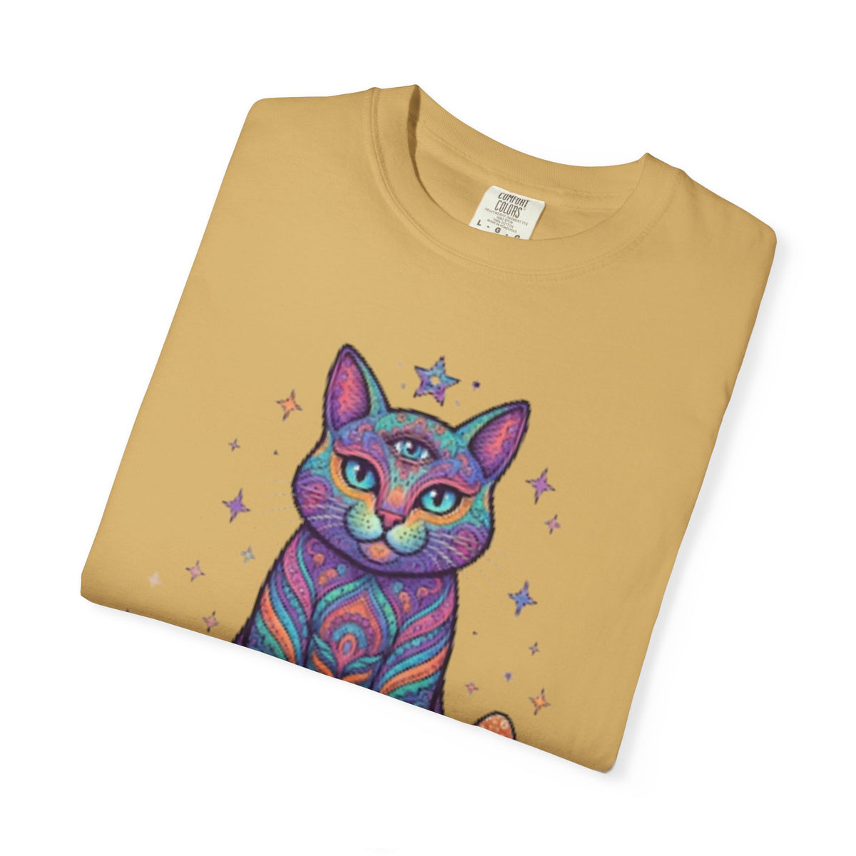 "Hippy Cat" Unisex Garment-Dyed Tee