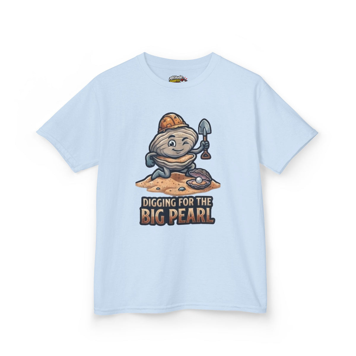 Color: Light Blue | Digging For The Big Pearl Kids Tee