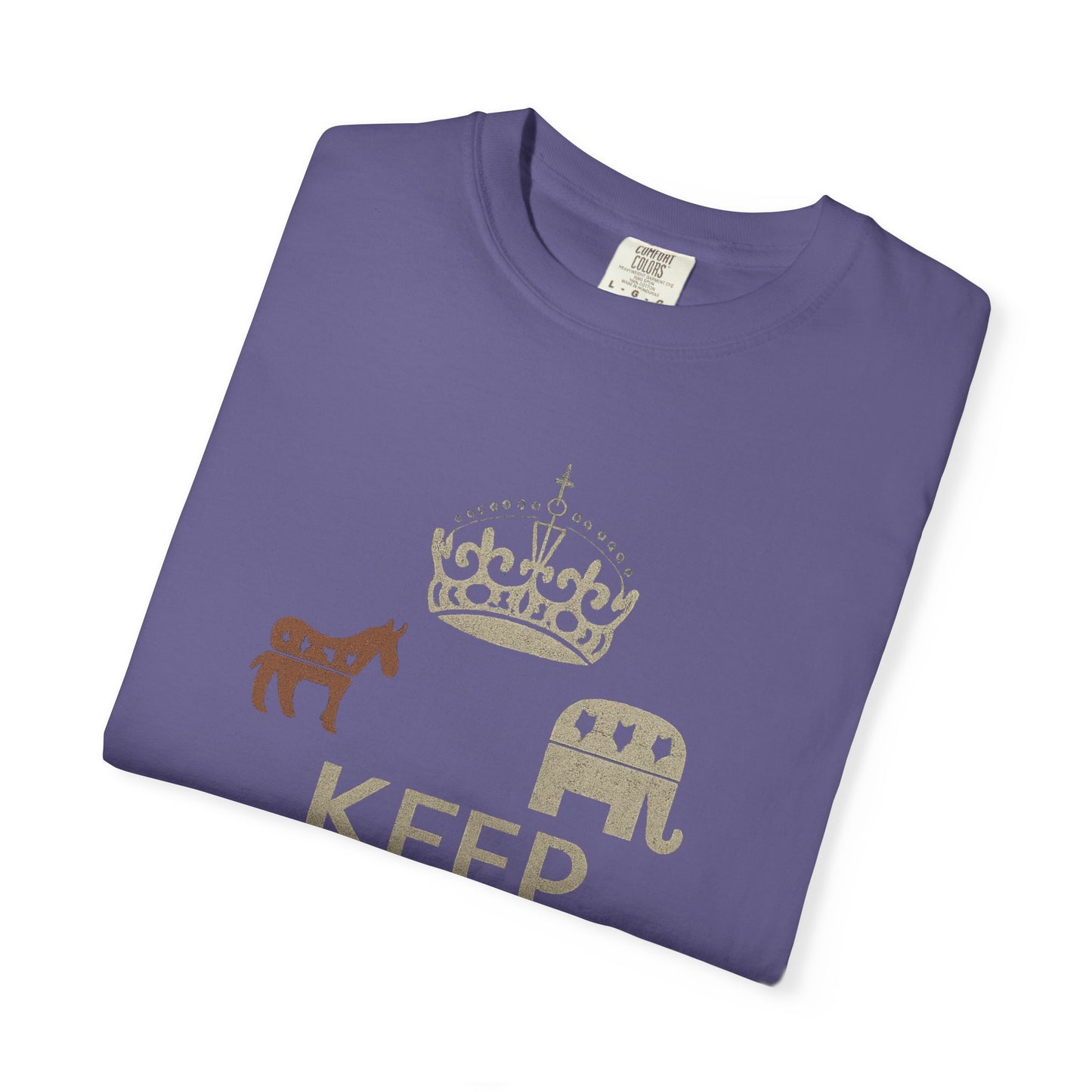 ""KEEP CALM AND BLAME THE OTHER PARTY" Unisex Garment-Dyed T-shirt