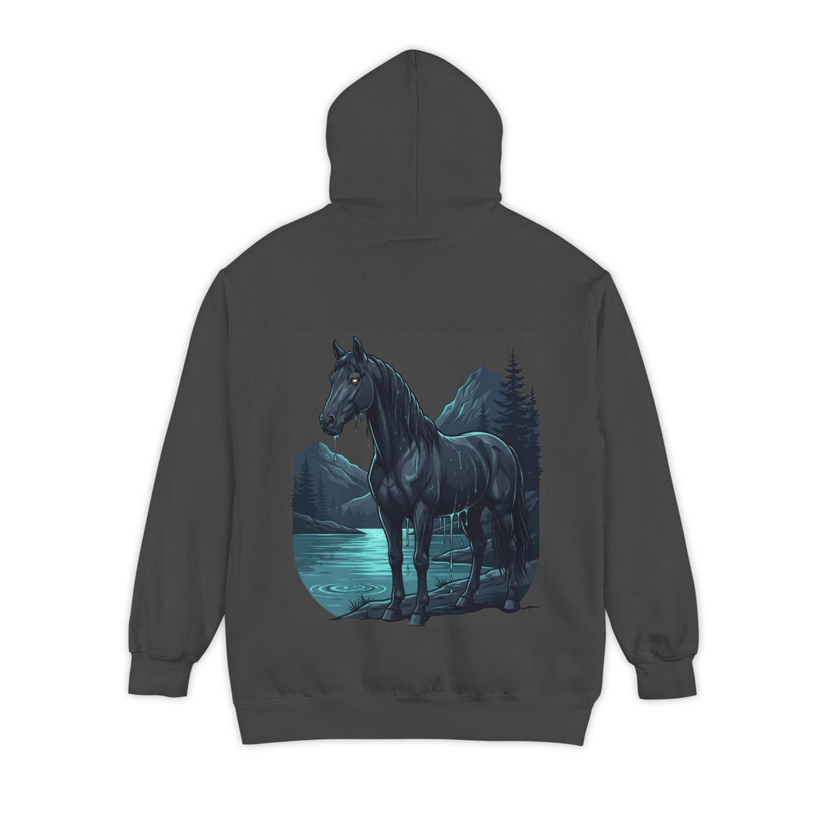 Color: Pepper | Kelpie (Scottish Folklore) Garment-Dyed Hoodie