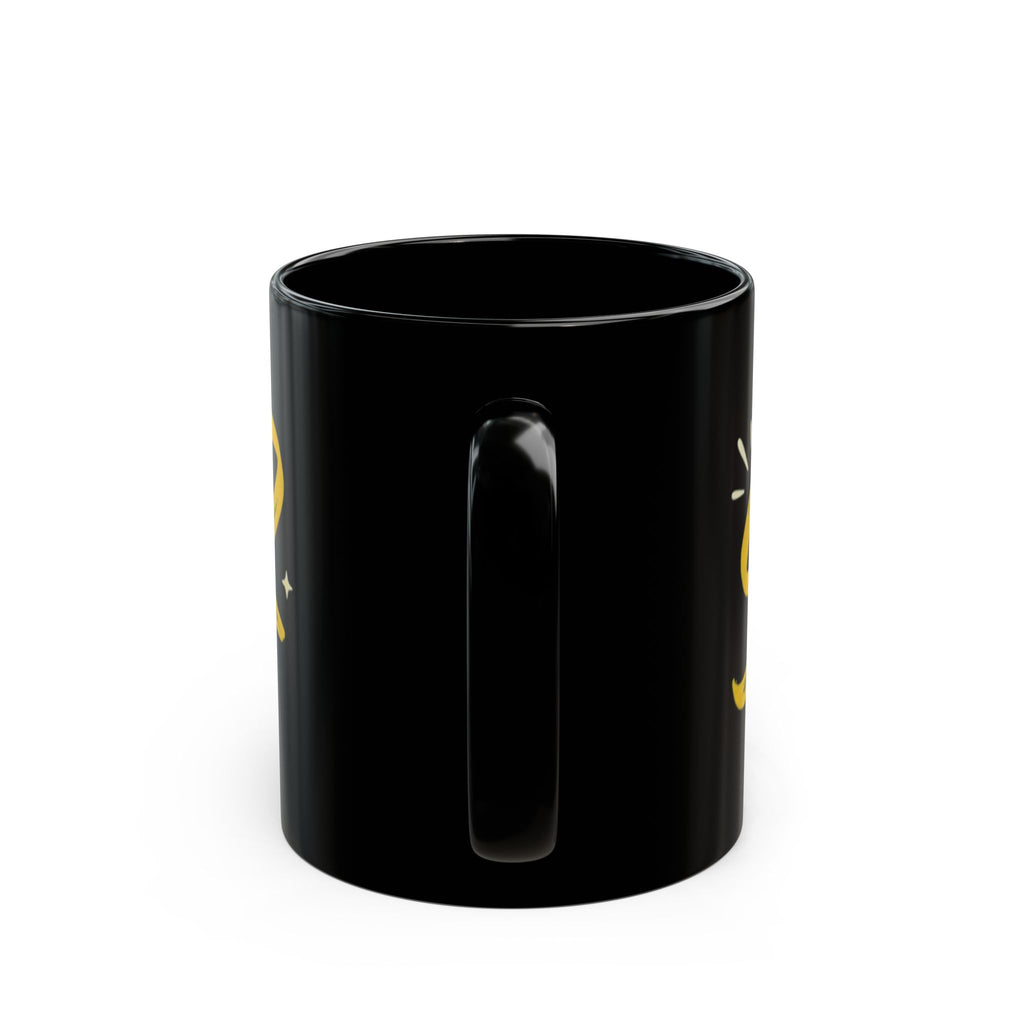 "Swear And Try Again" Black Ceramic Mug — Graphic
