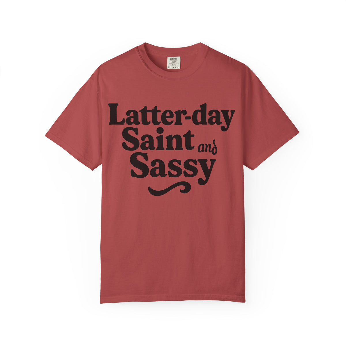 Color: Crimson | Latter-day Saint and Sassy Unisex Garment-Dyed T-shirt