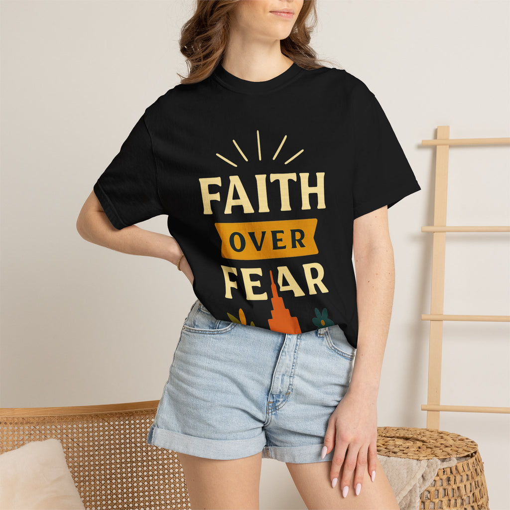 "Faith Over Fear" Unisex Garment-Dyed T-shirt