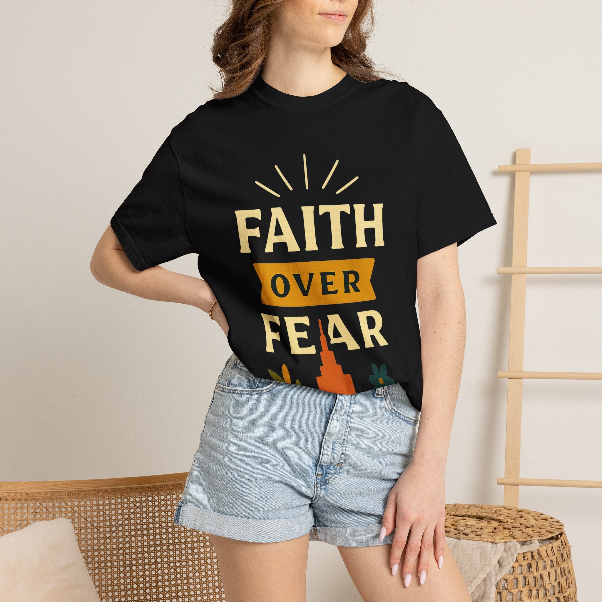 "Faith Over Fear" Unisex Garment-Dyed T-shirt