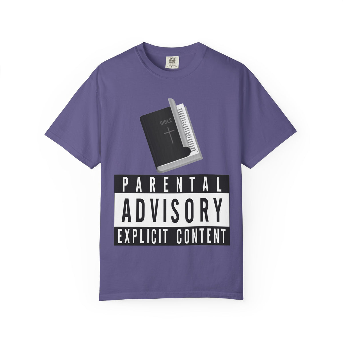 Color: Grape | Rated R for Religious Unisex Garment-Dyed T-shirt