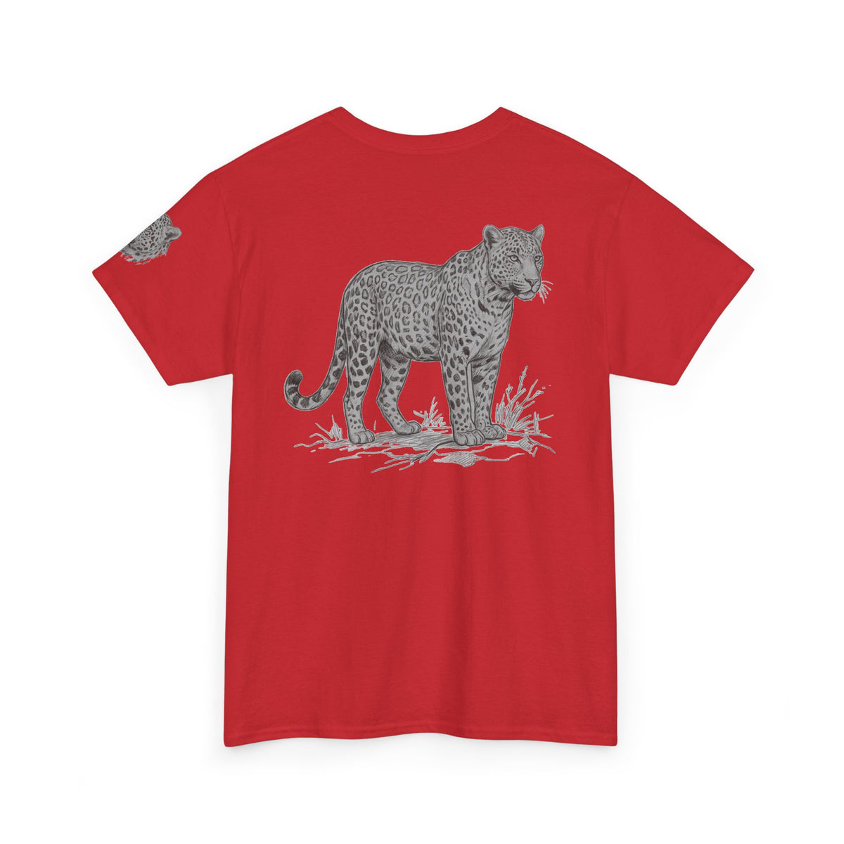 "Pencil Sketch Art Leopard" Premium Graphic Tee