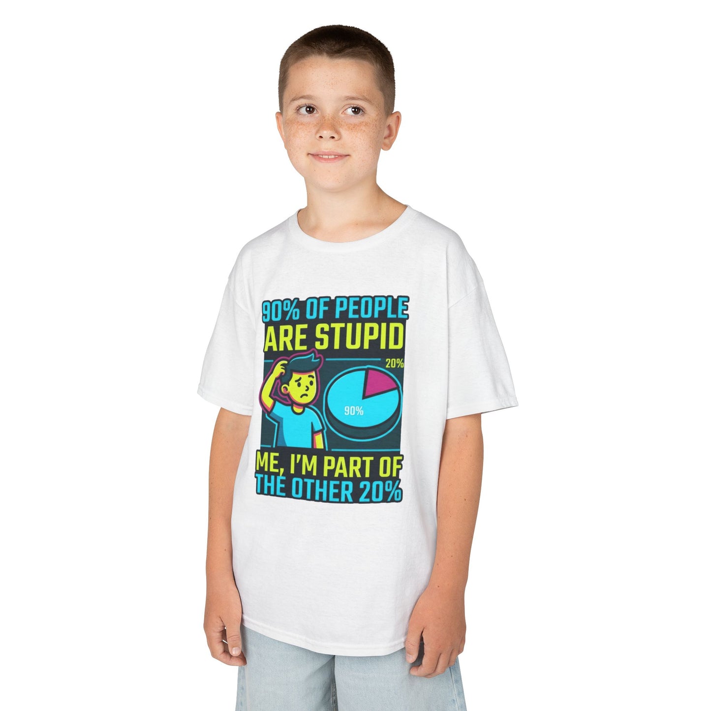 "90% Of People Are Stupid" Kids Tee