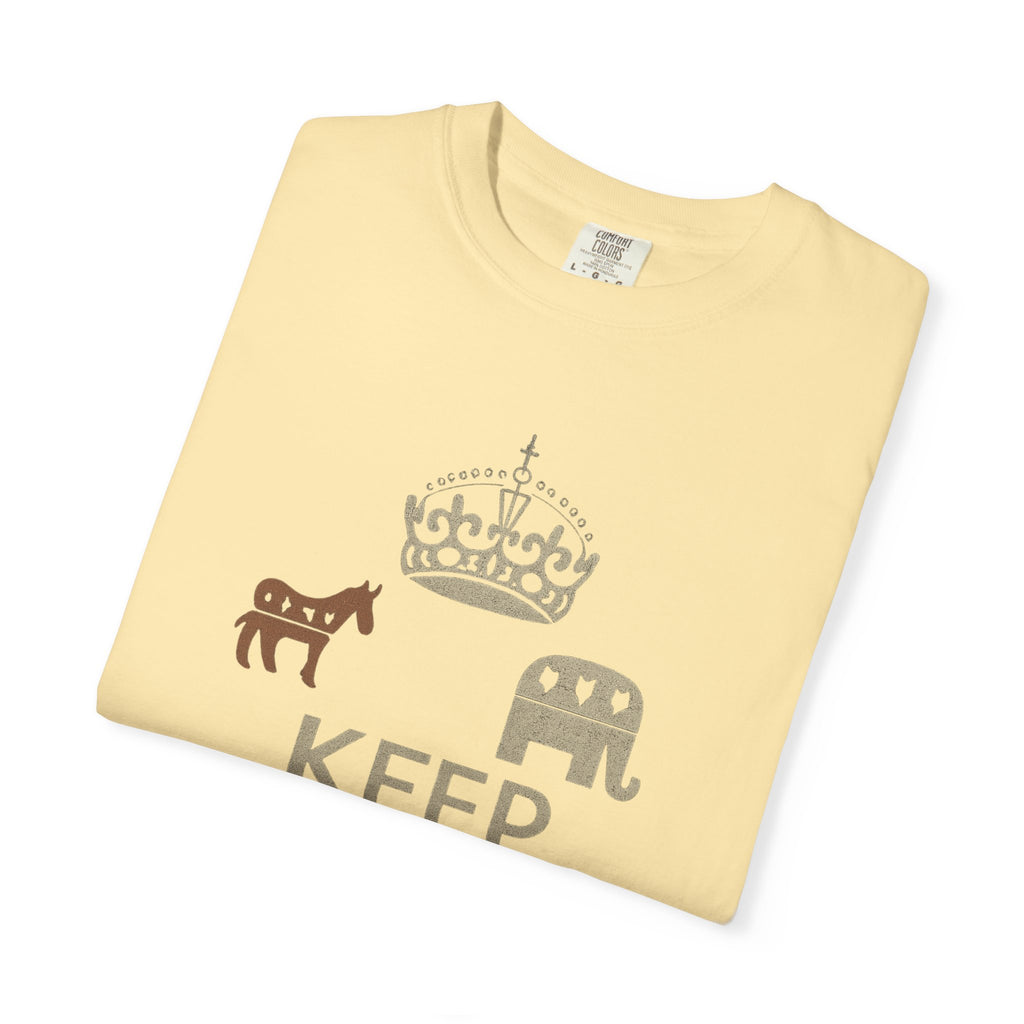 ""KEEP CALM AND BLAME THE OTHER PARTY" Unisex Garment-Dyed T-shirt