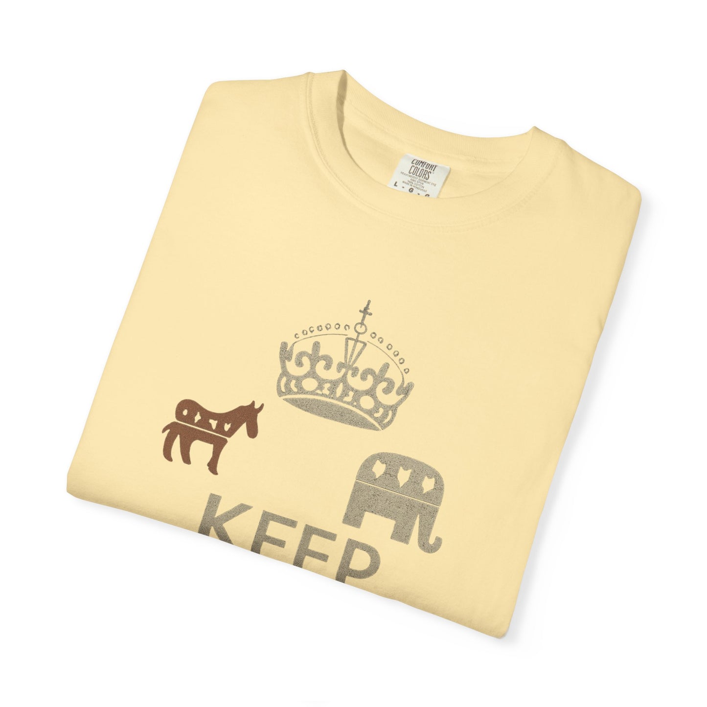 ""KEEP CALM AND BLAME THE OTHER PARTY" Unisex Garment-Dyed T-shirt