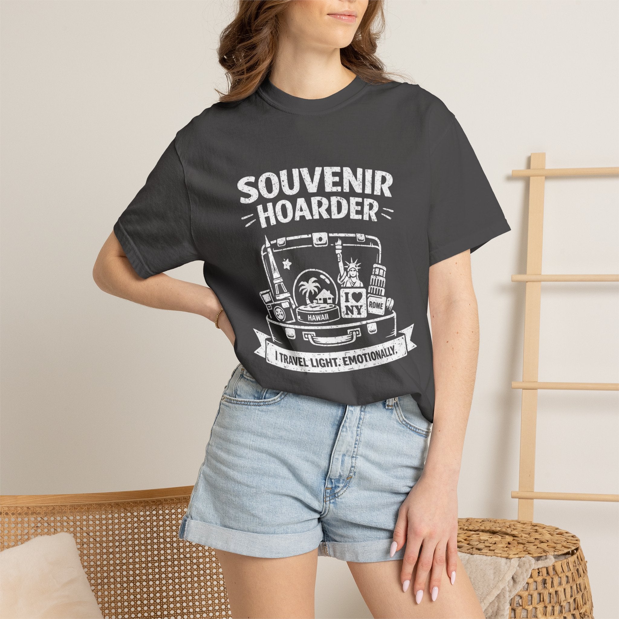 "Souvenir Hoarder" Unisex Garment-Dyed T-shirt