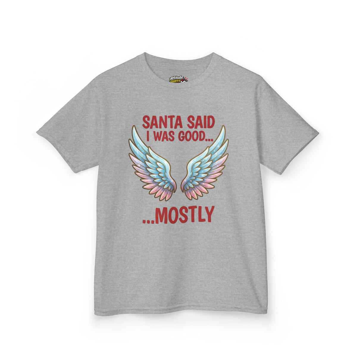 Color: Sport Grey | Santa Said I Was Good Kids Tee