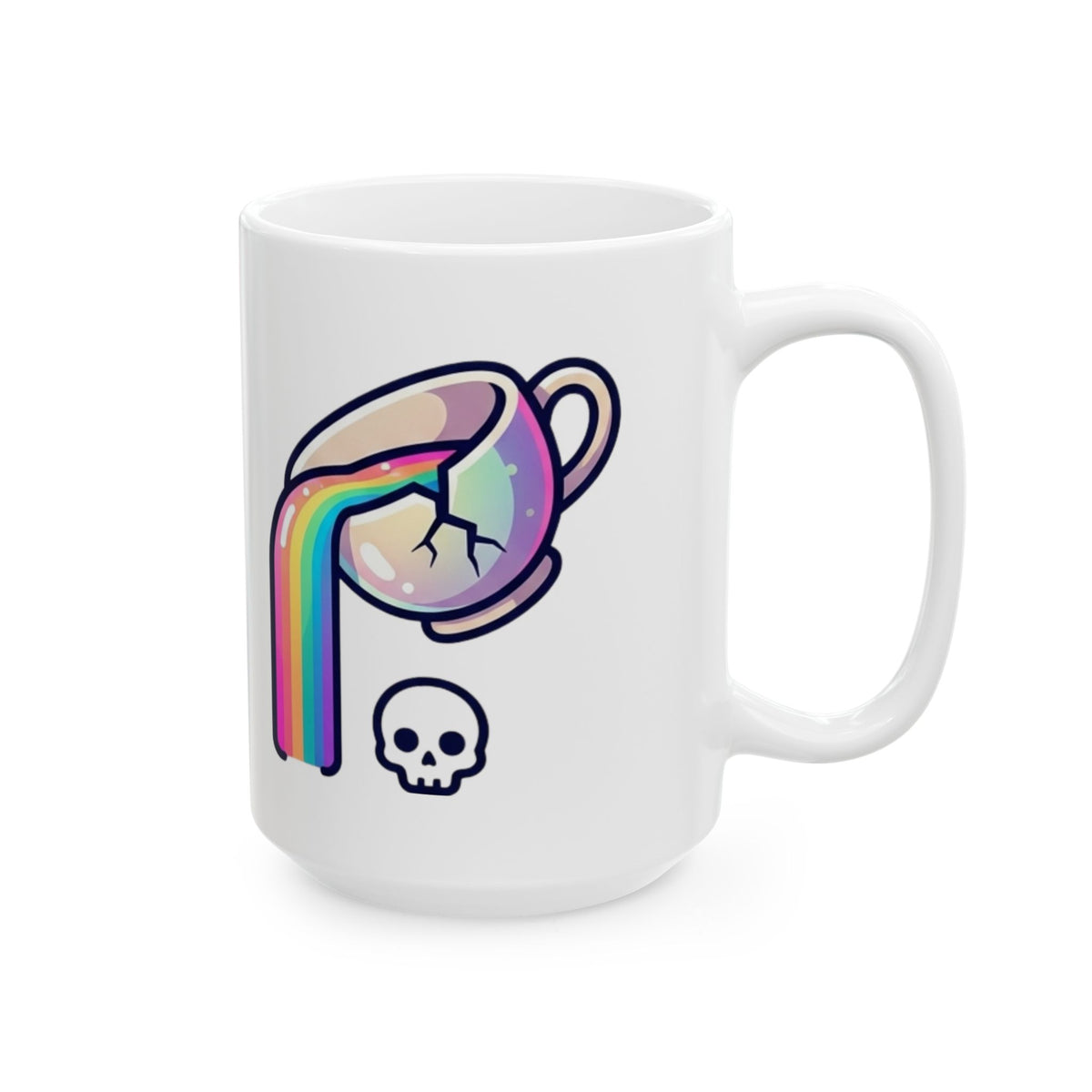 "Surviving on Caffeine Spite and Superior Aesthetics" White Ceramic Mug — Graphic