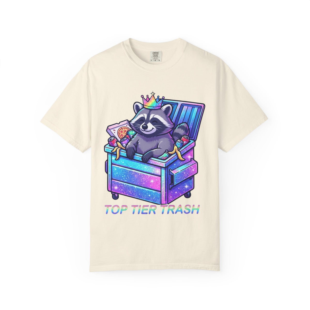 Color: Ivory | Top Tier Trash Unisex Garment-Dyed Tee