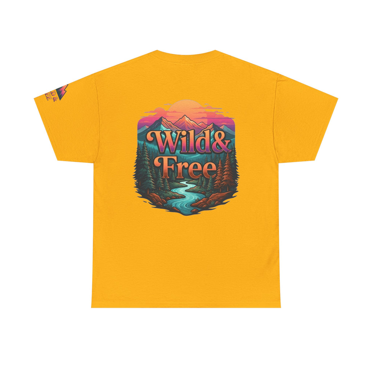 Color: Gold | Wild & Free Premium Graphic Tee