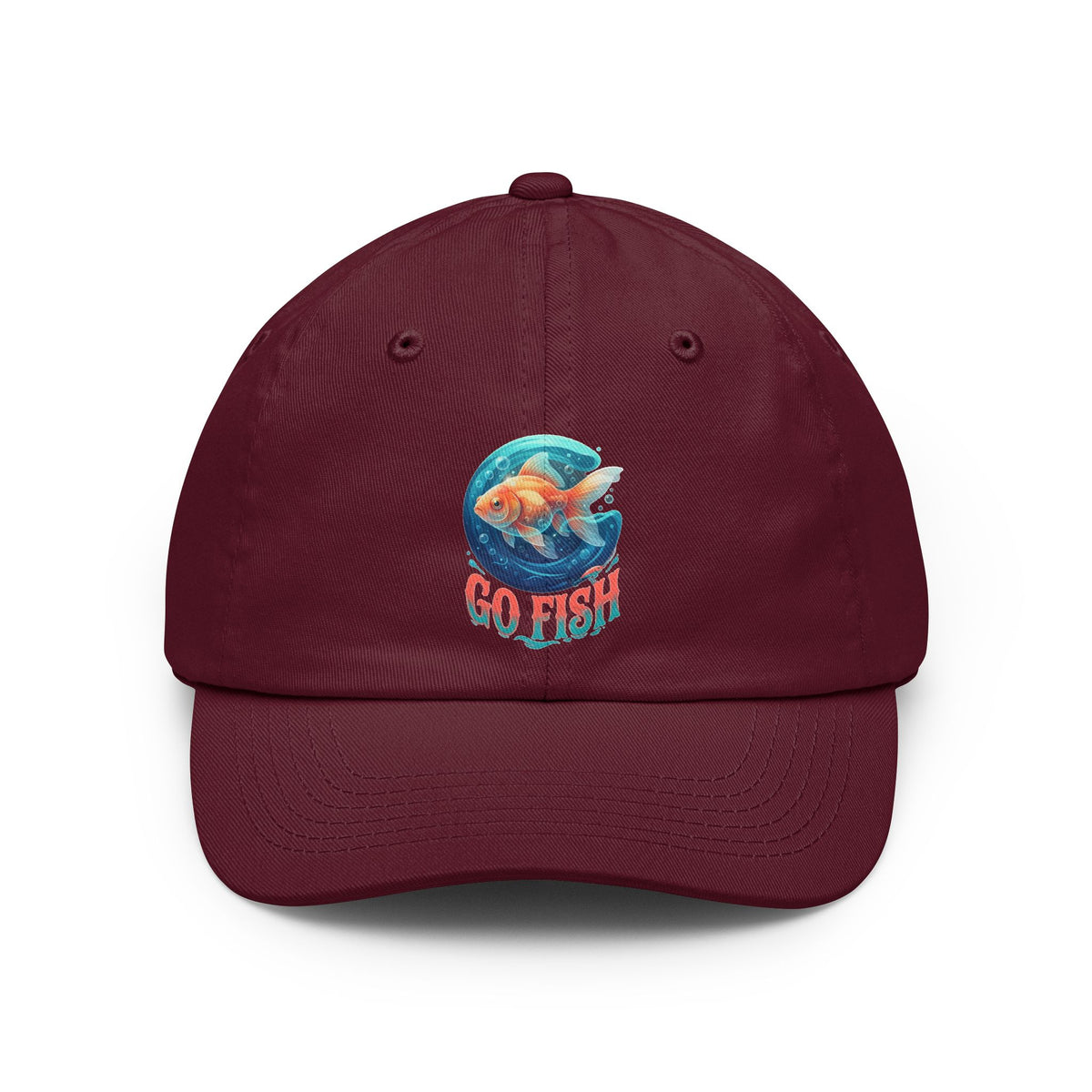 Color: Maroon | Go Fish Dad Hat
