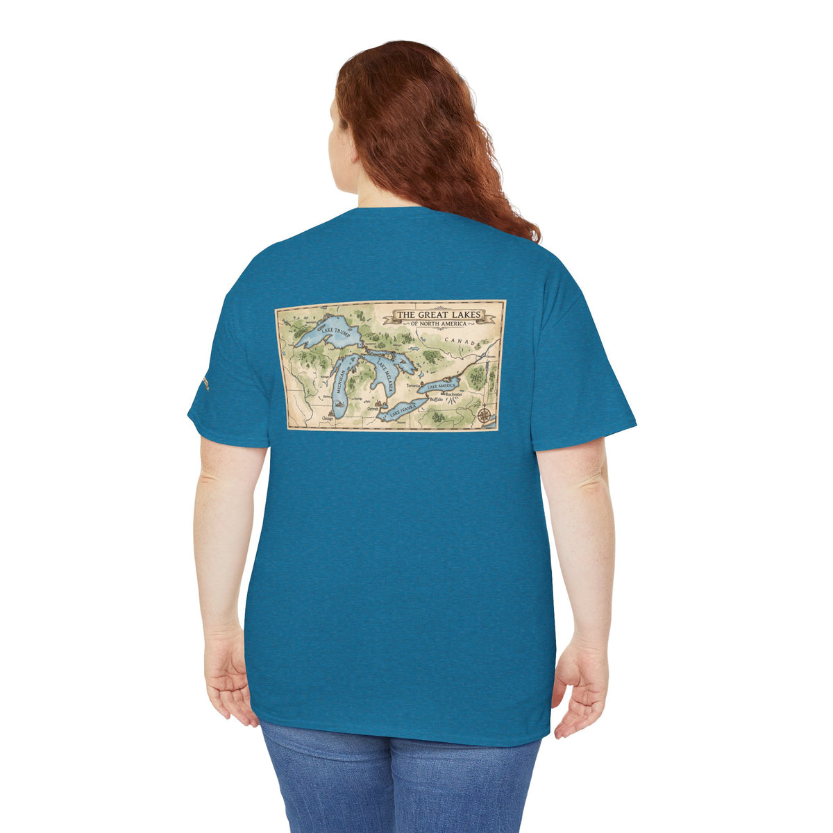 Color: Antique Sapphire | 51st State Great Lakes Premium Graphic Tee