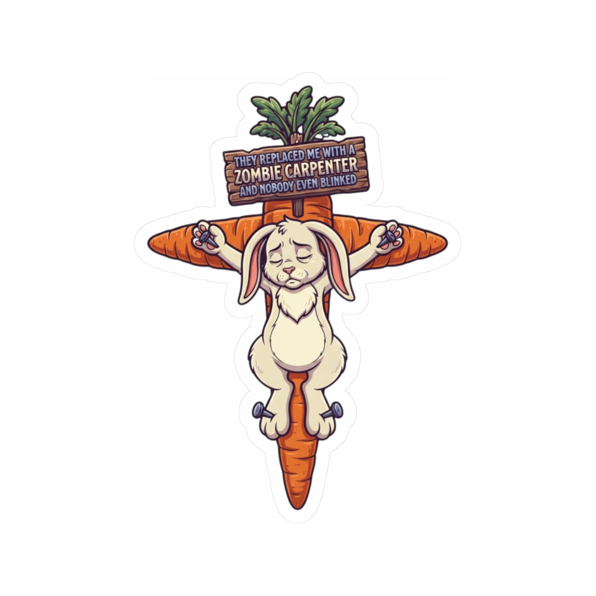 "Zombie Carpenter" Sticker — Main