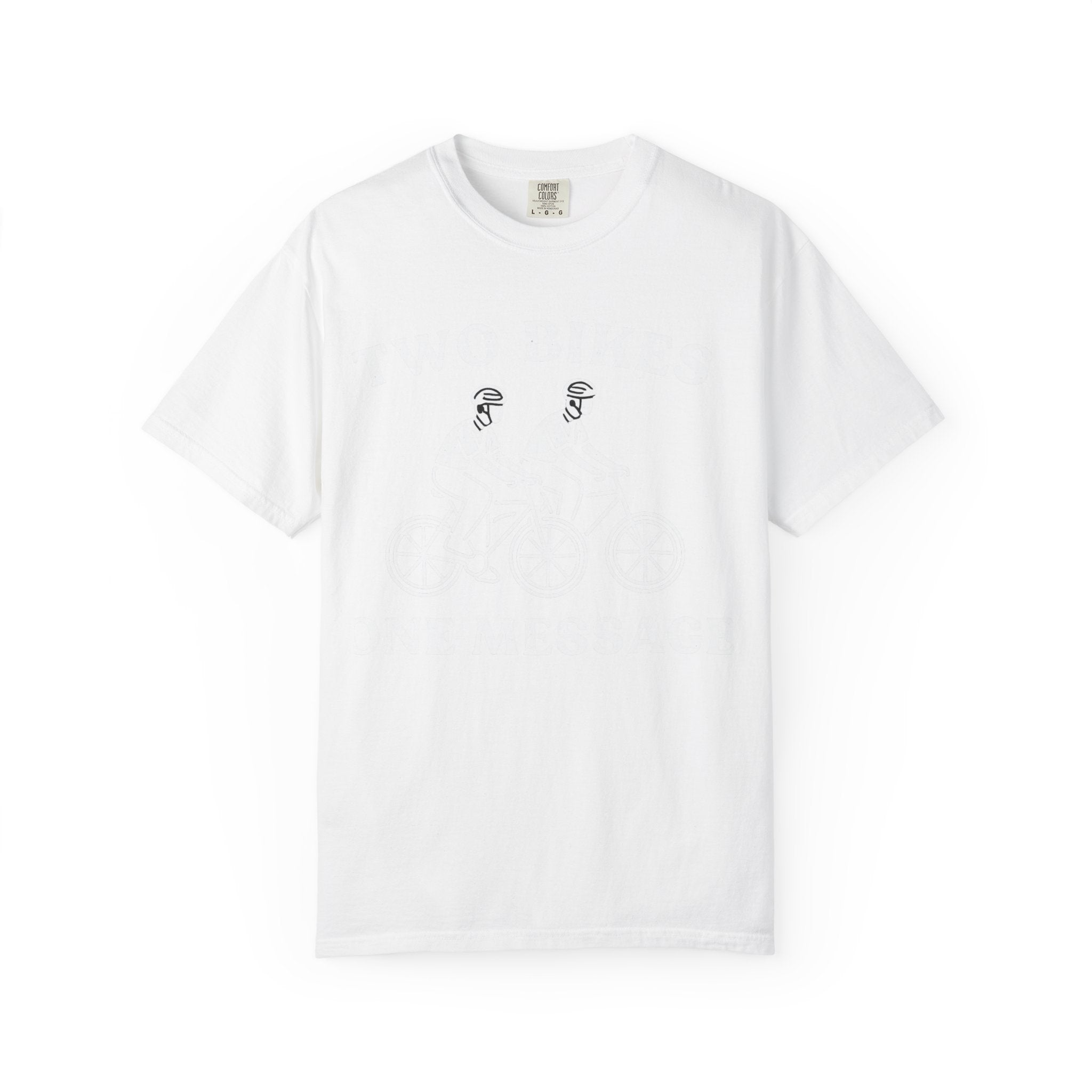 "Two Bikes, One Message" Unisex Garment-Dyed T-shirt